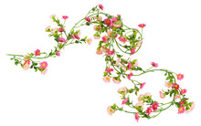 Kunstig blomsterranke lyserød 210 cm